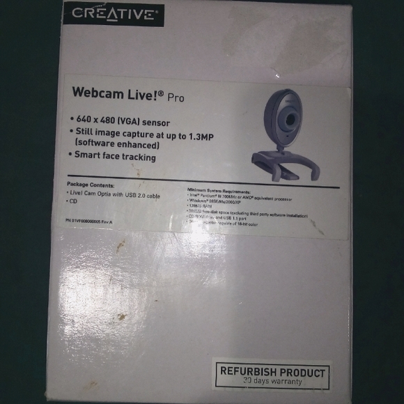 Vintage Creative Webcam Live! Pro Optia Newly Refurbished - Picture 2 of 2